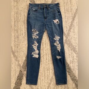 American Eagle Jeans Women's 6 Regular Blue The Dream Jean Super Hi-Rise Jegging